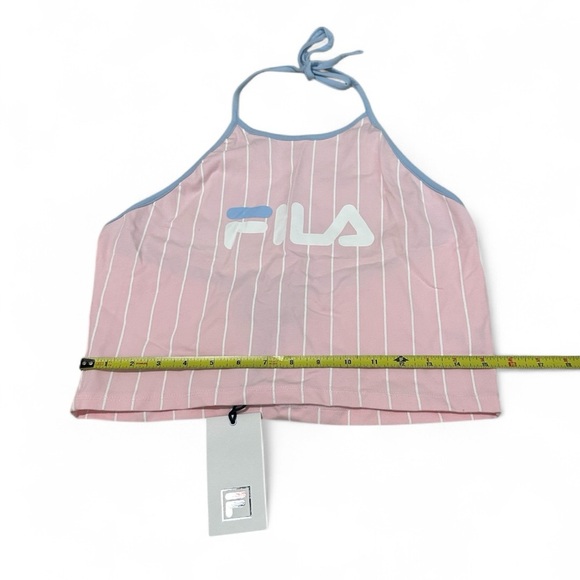 NWT Fila Pink and White Stripe Halter Top Large - Picture 4 of 7